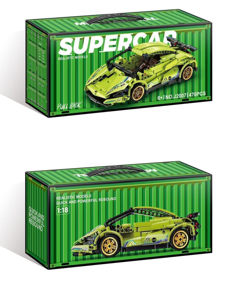 Super Car Block Green Building Set for Kids | STEM Construction Toy |Toyology