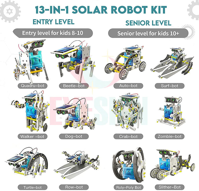 13 IN 1 SOLAR  ROBOT DIY