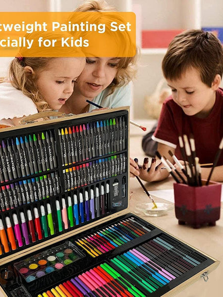 208 PCS Deluxe Art & Colour Set for Kids | Drawing Kit | Toyology