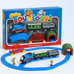 Thomas Cartoon Train Track Toy Set for Kids | Battery Operated Train Set | Toyology