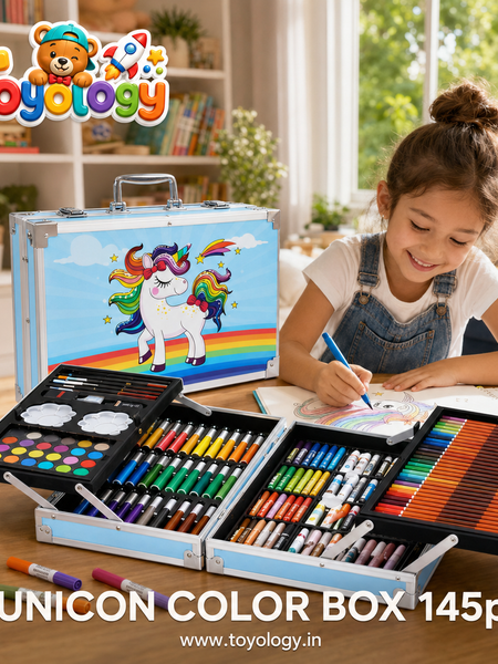 145 PCS Unicorn Art & Colour Box Set for Kids | Toyology
