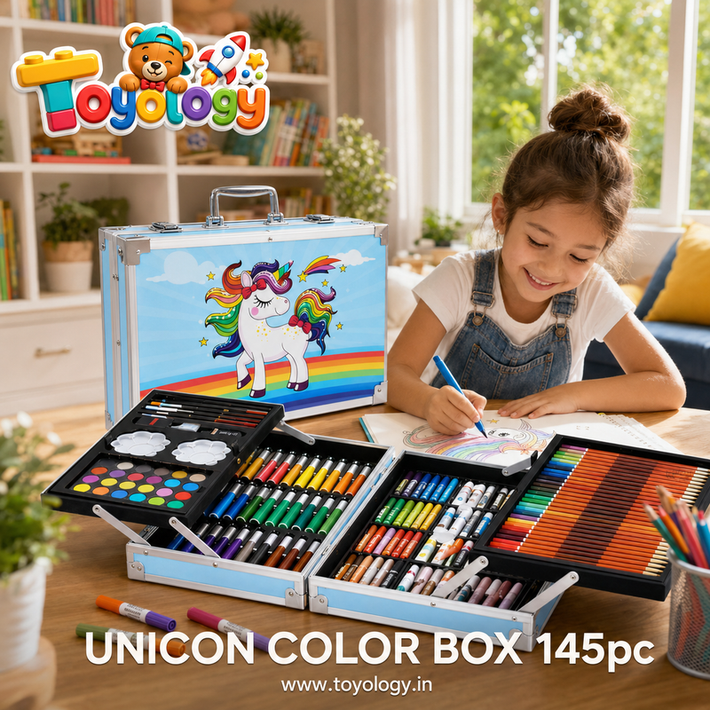 145 PCS Unicorn Art & Colour Box Set for Kids | Toyology