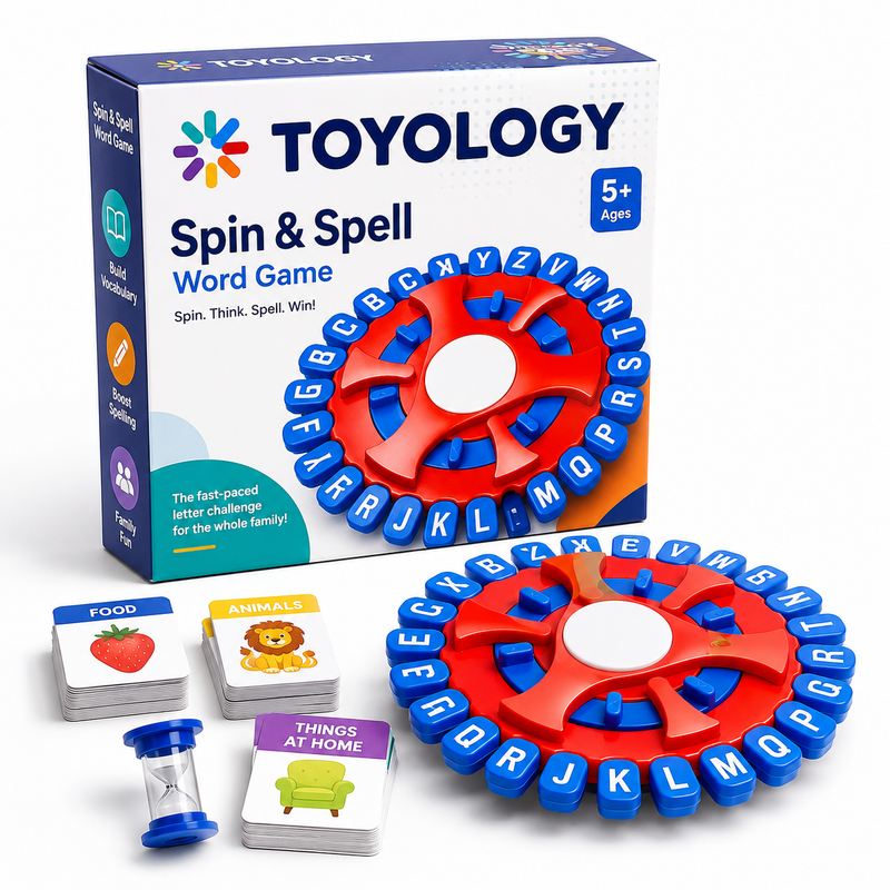 Think Word Spin & Spell Game for Kids & Family | Toyology