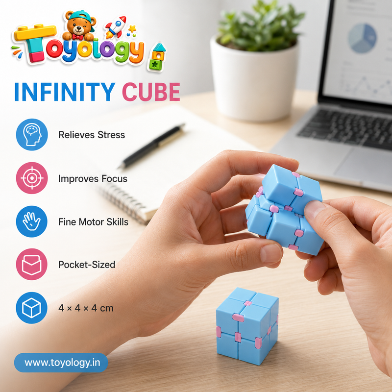 Infinity Cube Fidget Toy | Stress Relief Toy for Kids & Adults | Toyology