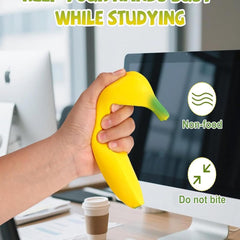 TOYOLOGY Giant Squeezy Banana Toy / Stretchable Banana Fidget Toy / Stress Relief Banana Soft Toy / Big Size Banana Sensory Toy / Pull It Rub It Squeezy Banana / Banana anti stress toy for kids and adults