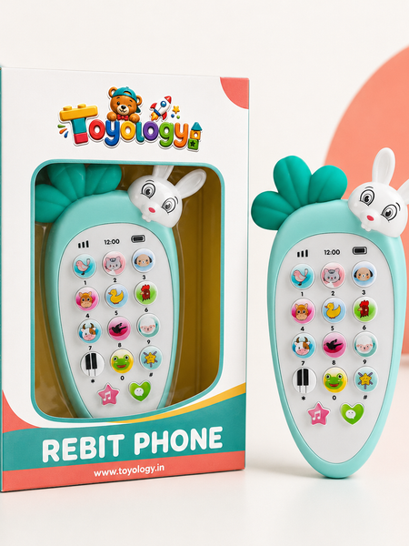 Rabbit Musical Toy Phone for Kids | Educational Light & Sound Toy | Toyology